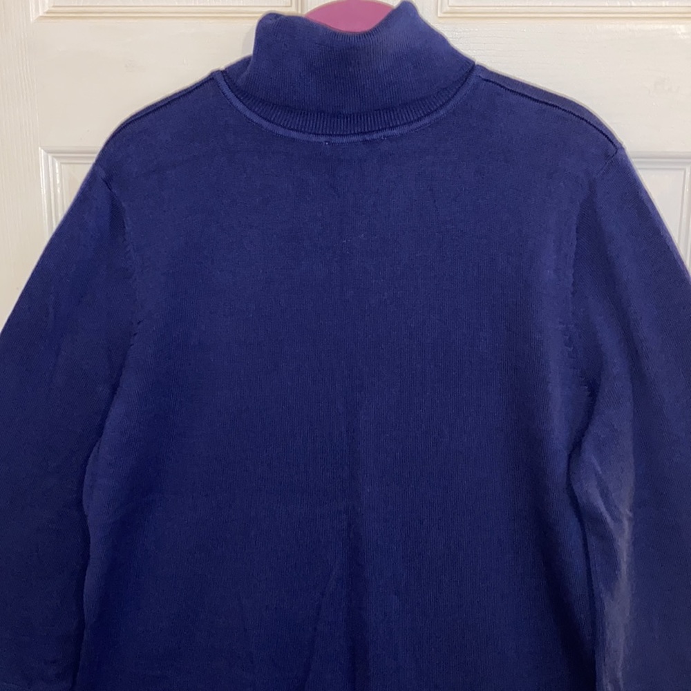 ISAACMIZRAHILIVE SZ XL NWOT . Turtleneck Royal Blue. - Picture 7 of 10